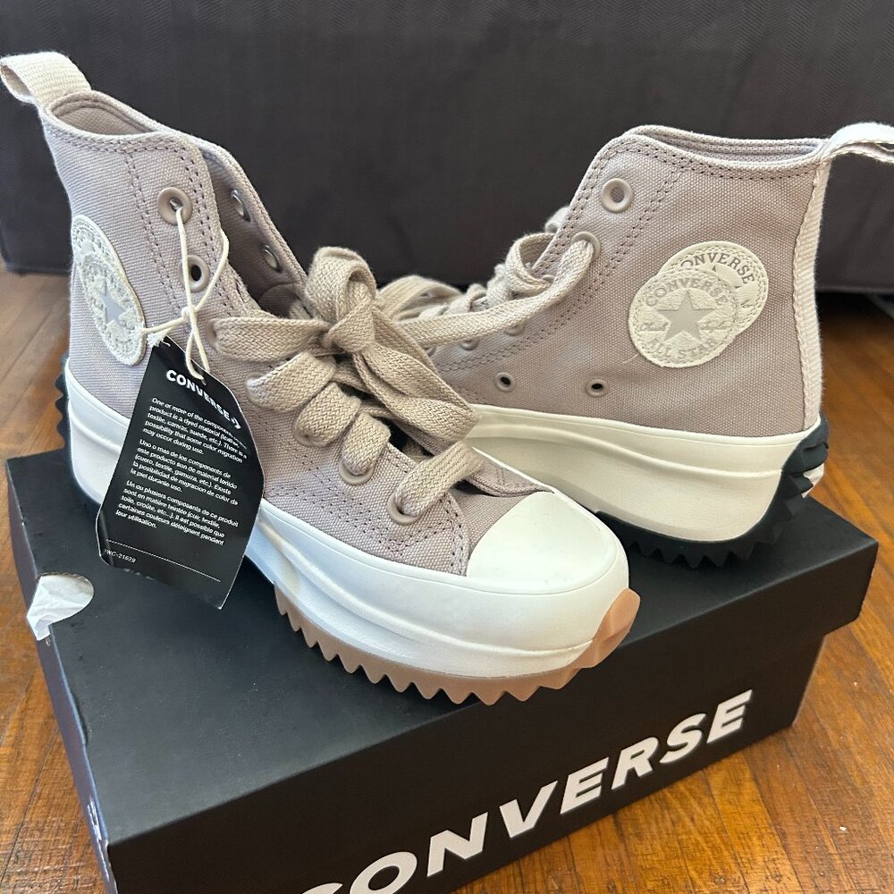 NWT Converse Run Star Hike Platform Natural Tones high top Chuck Taylor sneaker